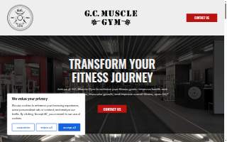 G C Muscle Gym website