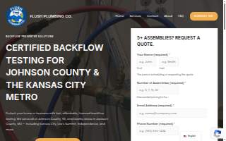 Flush Plumbing Co. website