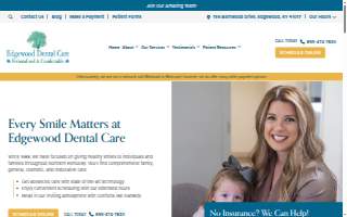 Edgewood Dental Care website