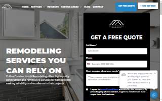 Collins Construction & Remodeling website