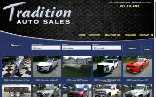 Tradition Auto Sales website