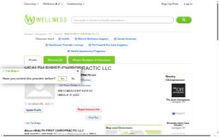 Health First Chiropractic website