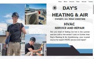 Days Heating and Air website