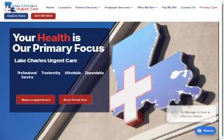 Lake Charles Urgent Care - Ryan St. website
