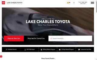 Lake Charles Toyota website