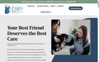 The Parish Pet Clinic website