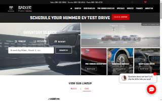 Barker Buick GMC website