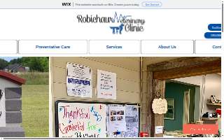 Robichaux Veterinary Clinic website