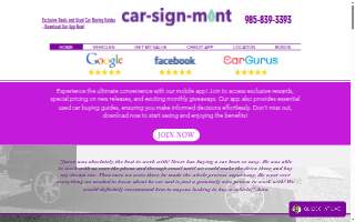 Car-Sign-Mint website