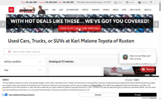 Ruston Used Cars website