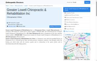 Greater Lowell Chiropractic And Rehabilitation website