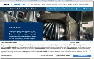 Stoneham Ford - Parts Department website