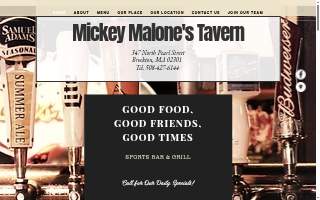 Mickey Malone's Tavern website