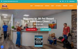 JM Pet Resort & Veterinary Clinic website