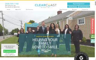 Clear Coast Dental website