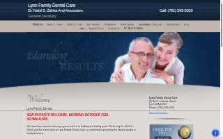 Lynn Family Dental Care website