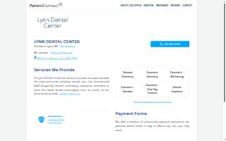 Lynn Dental Center website