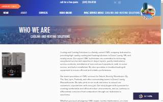 Cooling & Heating Solutions, LLC website