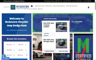 McGovern Chrysler Jeep Dodge Ram website