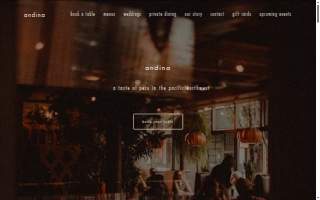 Andina Cafe website