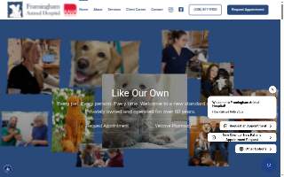 Framingham Animal Hospital website