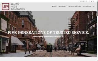 James Page Insurance website