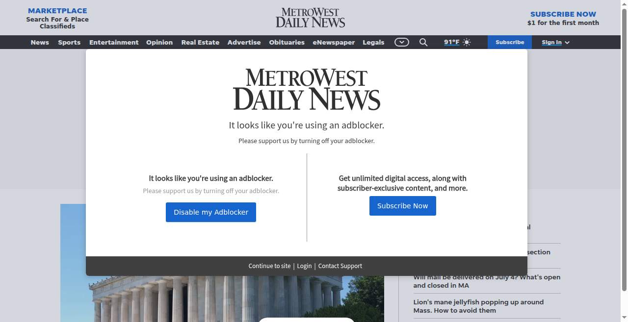 Mariner's Mail Stop website