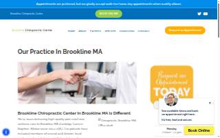 Brookline Chiropractic Center website