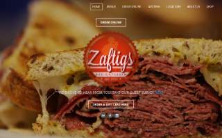 Zaftigs Delicatessen website