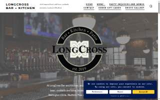 LongCross Bar and Kitchen website