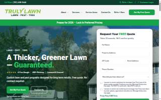 Truly Lawn website