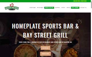 Home Plate Bay Street Grill website