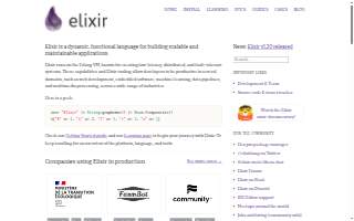 The Elixir Chic website