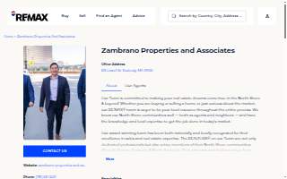 Zambrano Properties & Associates website