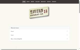 Tavern At The A website