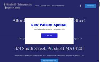 Pittsfield Chiropractic Injury Clinic website