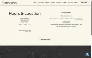 honeygrow of Bowie website