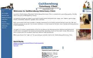 Gaithersburg Veterinary Clinic website