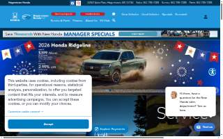 Hagerstown Honda website
