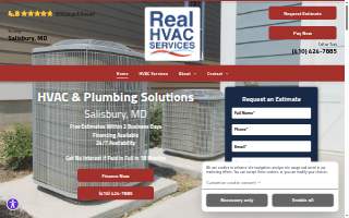 Real HVAC Services website