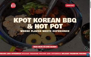 KPOT Korean BBQ & Hot Pot of Laurel website