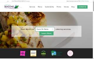 Catering by Seasons website