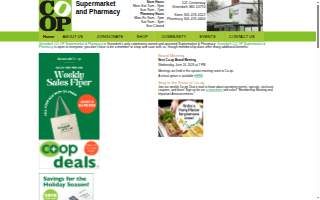 Greenbelt Co-op Supermarket and Pharmacy website