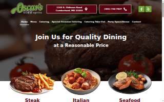 Oscar's Restaurant website