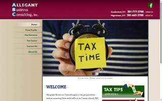 Allegany Business Consulting website
