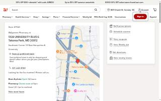 Walgreens Pharmacy of Takoma Park website