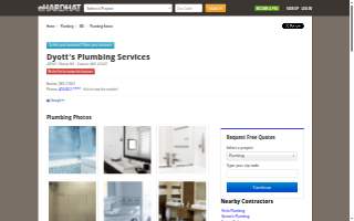 Dyott's Plumbing Services website
