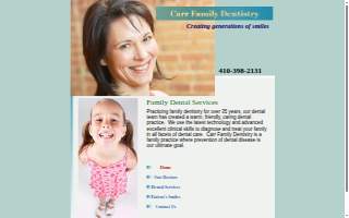 Carr Family Dentistry website