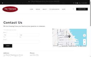The Vineyard Wine Bar website