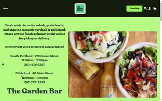 The Garden Bar website